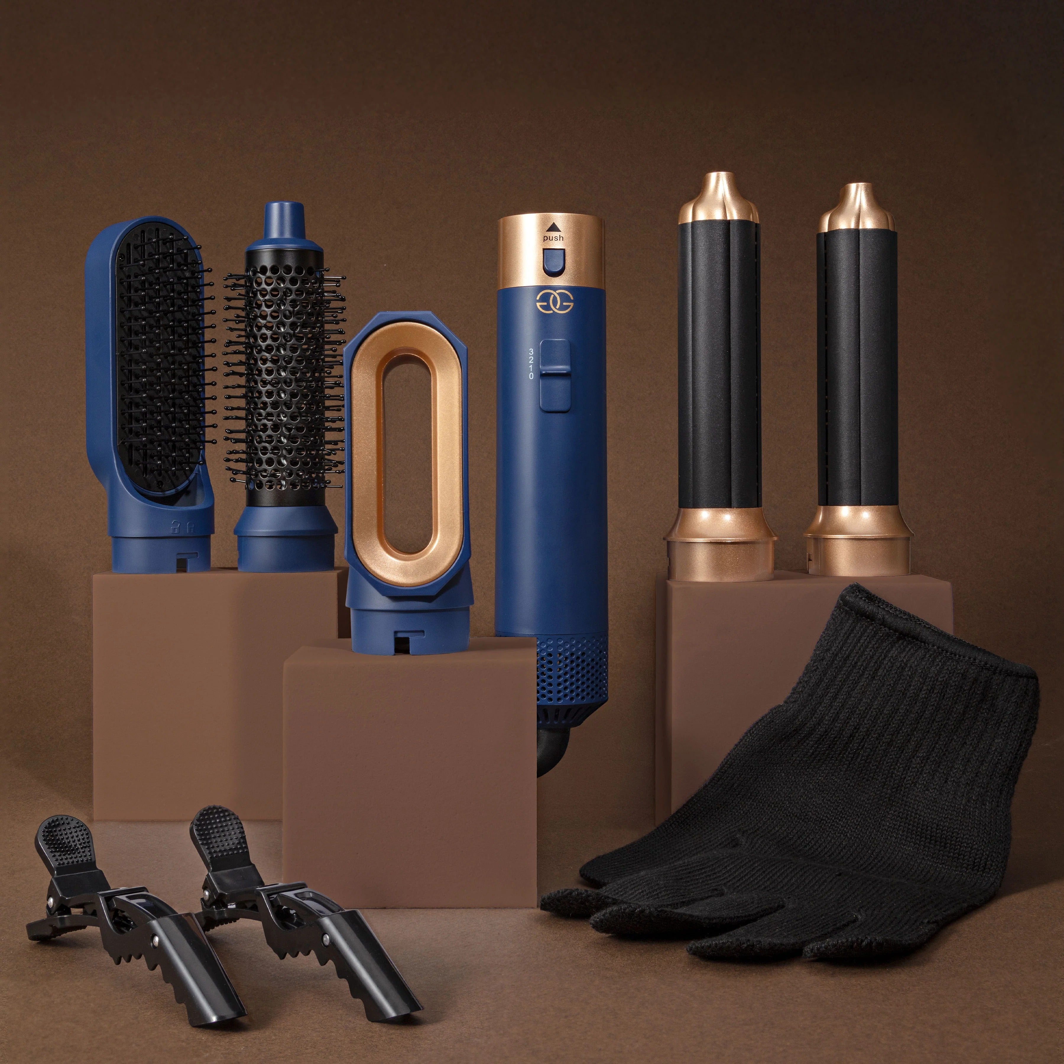 Morenza Airwrap multi-styler and dryer Straight+Wavy (Blue/Gold)